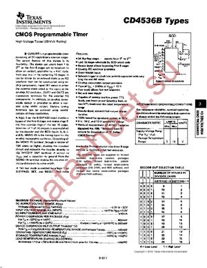 CD4536BPWE4 datasheet  